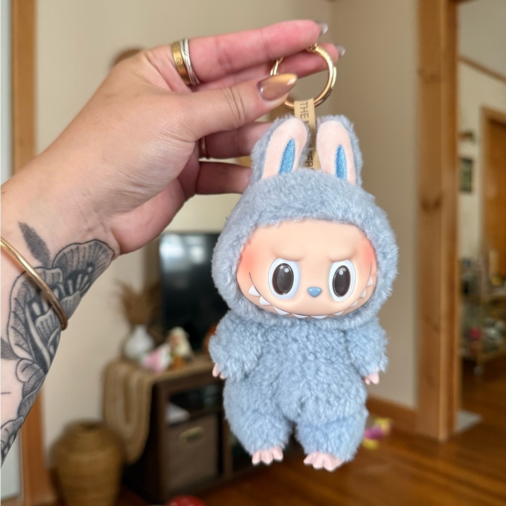 Charming Blue Bunny Keychain Plush